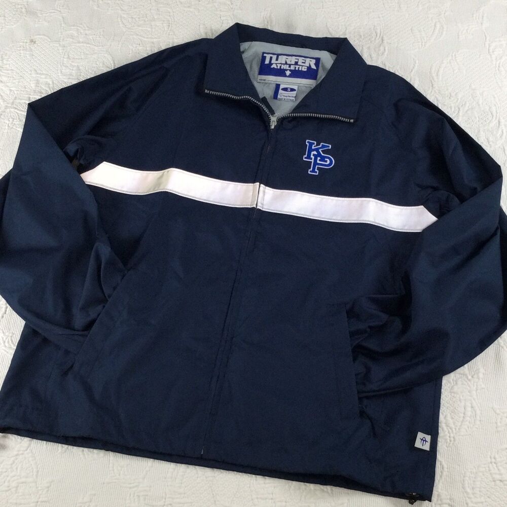 Turfed Athletic New Blue Silver Reflective Kentucky Wildcats Jacket Mens Small